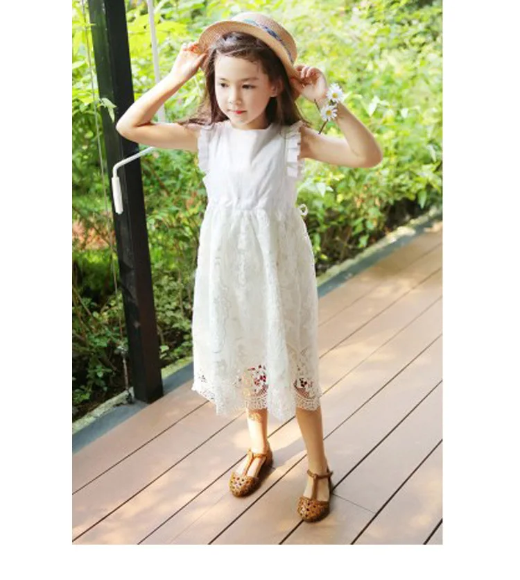 lace summer 2017 new midi long dresses for girls party white red knee length sleeveless girls princess dress kids  dresses 5 6 7 8 9 10 11 12 13 14 15 16 years old little big teenage girls casual dresses for girls summer dress  (15)