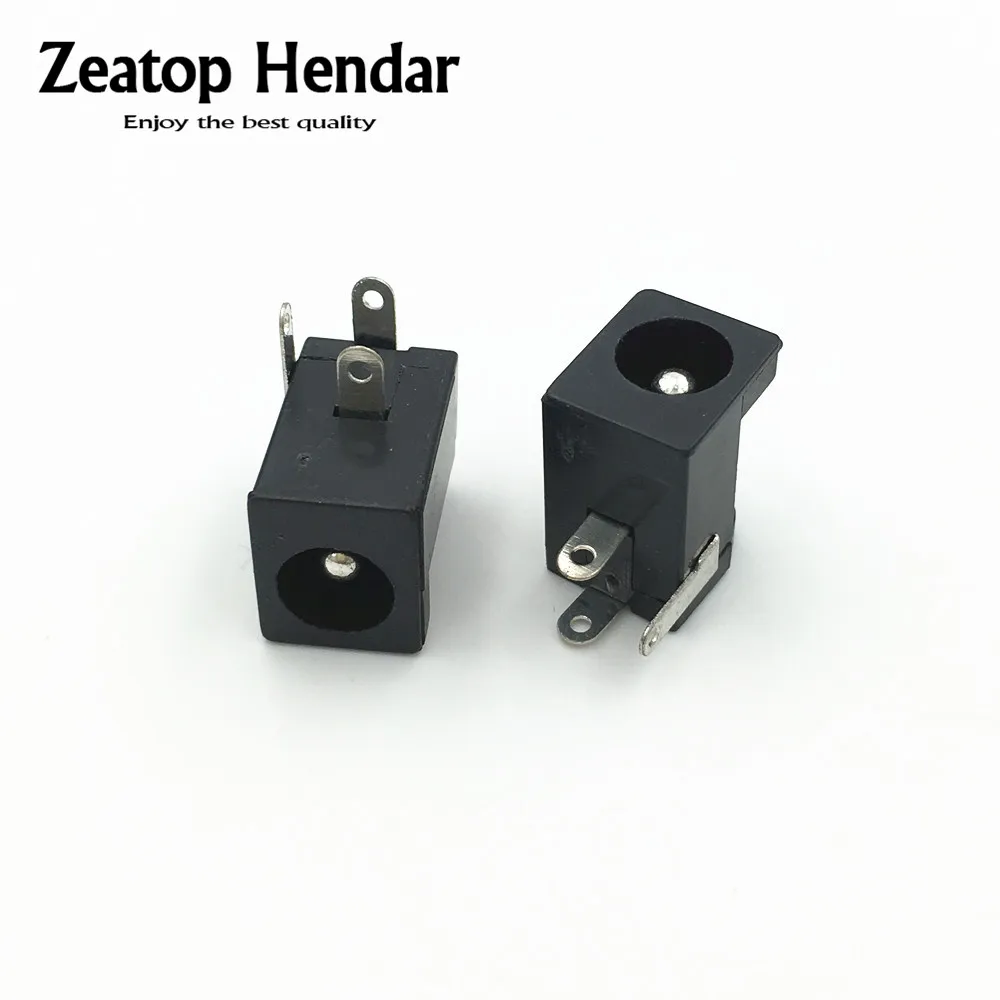 

10Pcs 2.5mm x 5.5mm Power Supply DC Female Jack 5.5*2.5MM Socket Barrel-Type Right Angle PCB Mount Connector