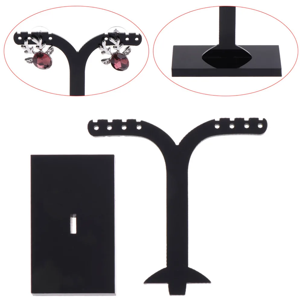 JAVRICK 1 Set 3 Size Acrylic Earrings Display Shelf Stand Holder Jewelry Organizer Rack Jewelry Display