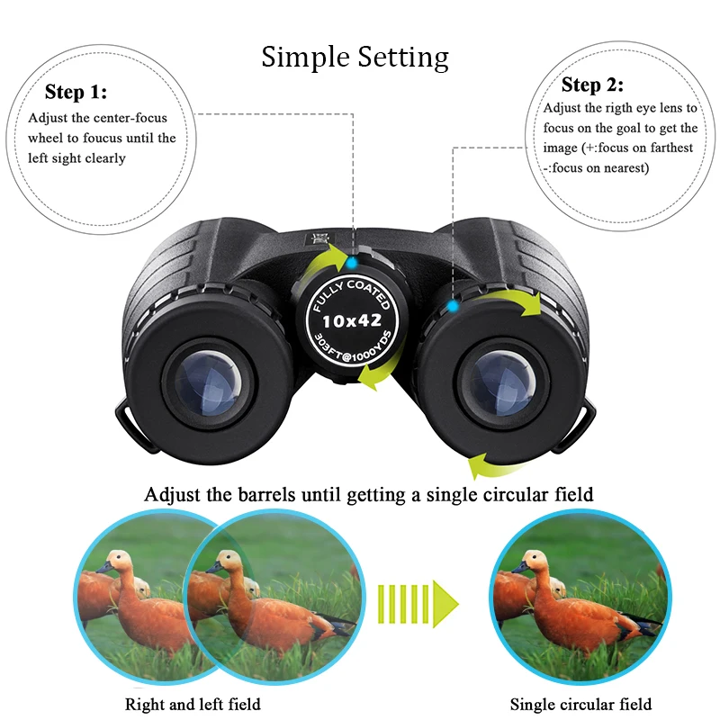 MAXLAPTER Binoculars Telescope 10x42 Hunting Tool Portable Light Weight Binoculo BAK4 Prism Optical For Adults Kids MAXLAPTER Binoculars Telescope 10x42 Hunting Tool Portable Light Weight Binoculo BAK4 Prism Optical For Adults Kids