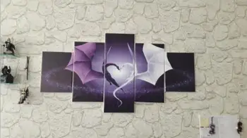 

HD Printed Unframed Painting Dragons Canvas Wall Art 5PCS/Set For Bedroom Living Room Home Decor