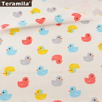

100% Cotton Fabric Lovely Color Ducks Designs Twill Fat Quarter Home Textile Material Bed Sheet Patchwork Quilting TERAMILA