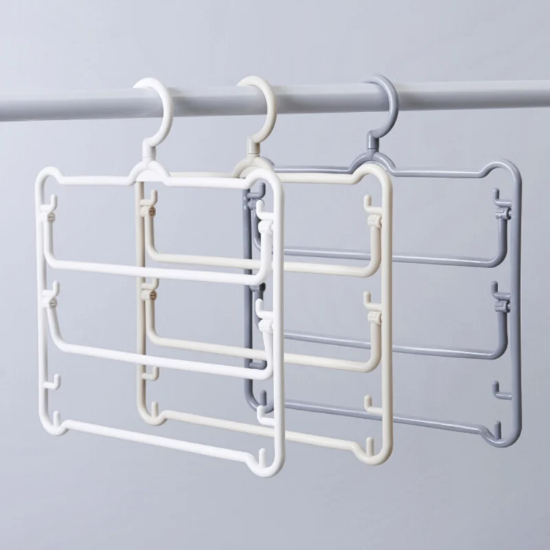 Multi Layers Hooks Closet Storage Organizer Storage Clothes Hanger For Bedroom Trousers Jeans Scarf Hanger Space Saver Wardrob