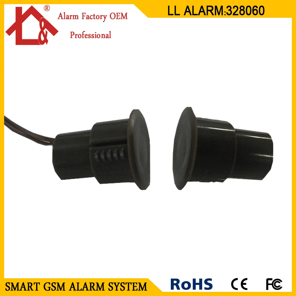 

(10 pairs) Brown Color Wired Magnetic Switch Door Open Alarm Concealed installation NC Relay Output Magnet Door Contact sensor