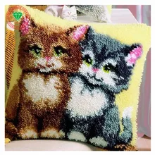 Couture crochet De Verrouillage tapis kits point de croix fil à broder kits Tapis broderie Taie D’oreiller crochet crochets trèfle point de Chat