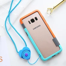 Для Galaxy S8/S8 Plus Zenus walnutt Цвет противоударный бампер, крышка из силикона+ поликарбоната Универсальный амортизирующий бампер для Samsung Galaxy S8/S8 плюс с веревкой