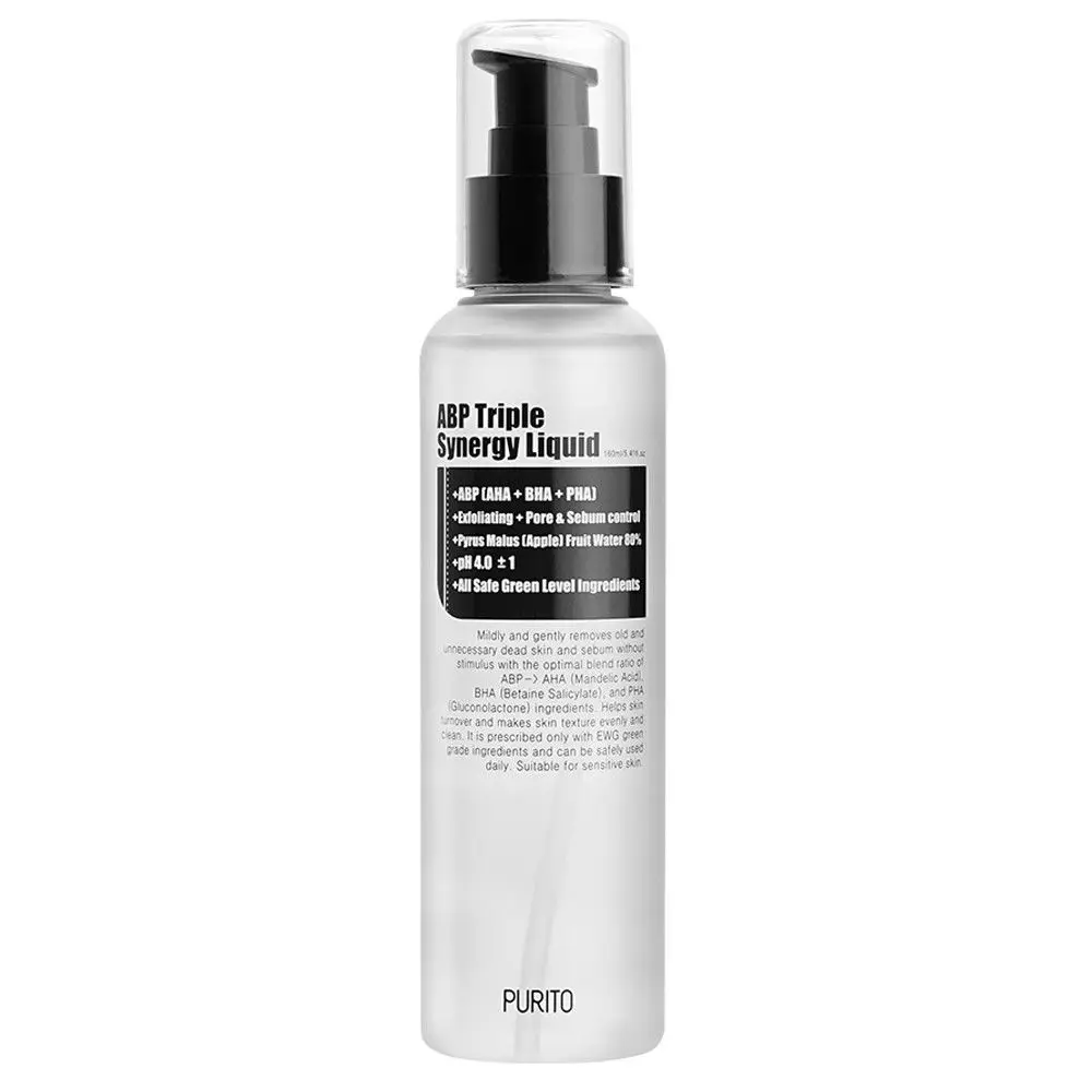 

PURITO ABP Triple Synergy Liquid 160ml Face Serum Acne Treatment Facial Skin Care Blackhead Removal Dead Skin Exfoliation