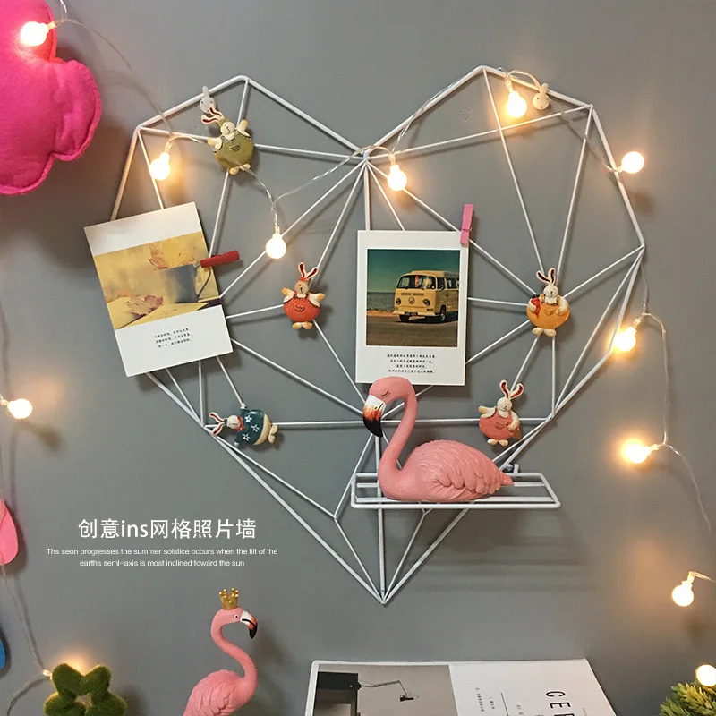 

Creative Tieyi Heart-shaped Girl Photo Wall Apartment Living Room Bedroom Coffee Shop Decoration Wall Modern Simple Wall Frame
