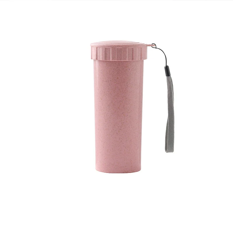 1 шт Портативные стаканы для воды пластиковые кофейные стаканы сохраняющие напитки бутылки для воды для путешествий на открытом воздухе кемпинга пешего туризма пикника чашка пара - Цвет: Розовый