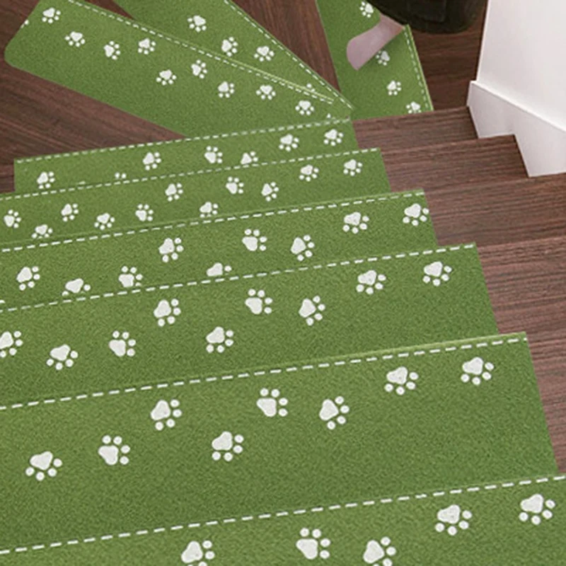 New 5Pcs Luminous Staircase Pad Footprint Pattern Rugs Non-Slip Stair Mat Self-Adhesive Floor Sticker Carpet For Entrance