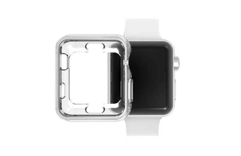 KINGBEIKE Transparent Cover Frame For Apple Watch Series 1 2 3 Full Protective TPU Watch Case For iWatch 38mm 42mm