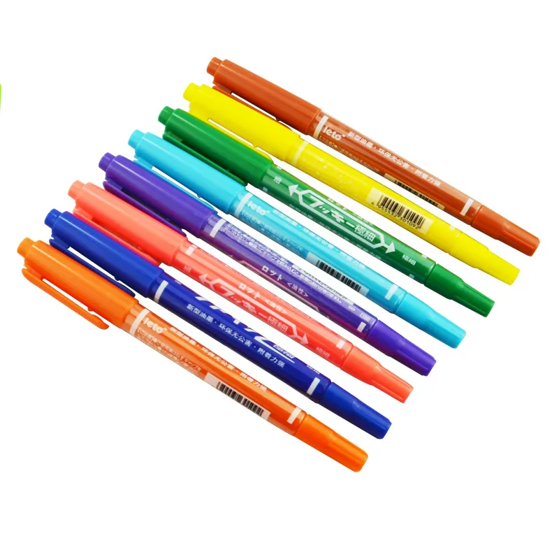 12 colors/box advertisement pen small double head Non toxic and