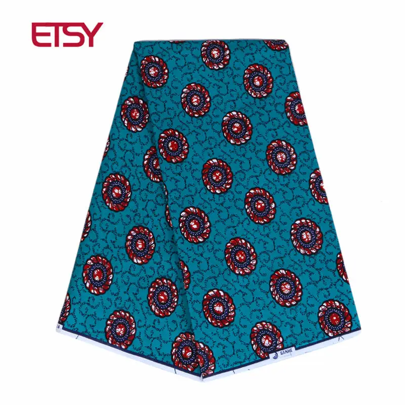 

2019 cotton Plain Dyed wedding decoration abrasion-resistant Fabric laminated new Real Dutch Printed wax 24FS1120