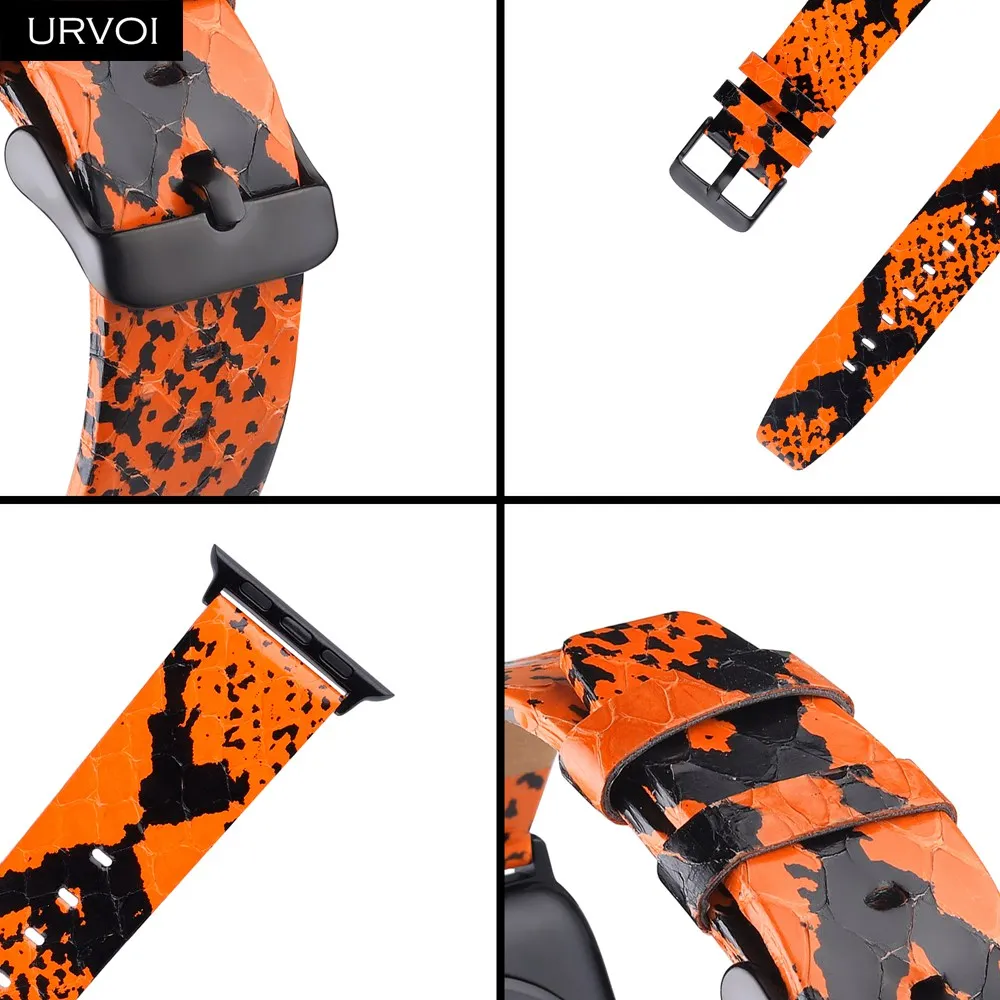 Ремешок URVOI для Apple Watch series 6/5/4/3/2/1 SE Роскошный Матовый ремешок из натуральной кожи