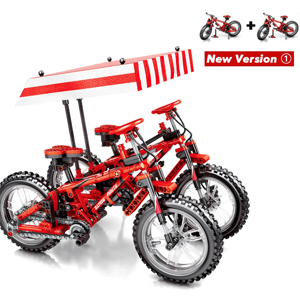 Technic Vehicle Bike Building Blocks Model Creator City Car Bricks Educational Toys For Children Comptible LegoINGlys Bicycle  (6)