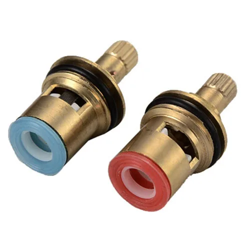 

2 pcs 1/2" 20 Teeth Ceramic Tap Cartridge Disc Quarter Turn Valve Replacement Hot Cold