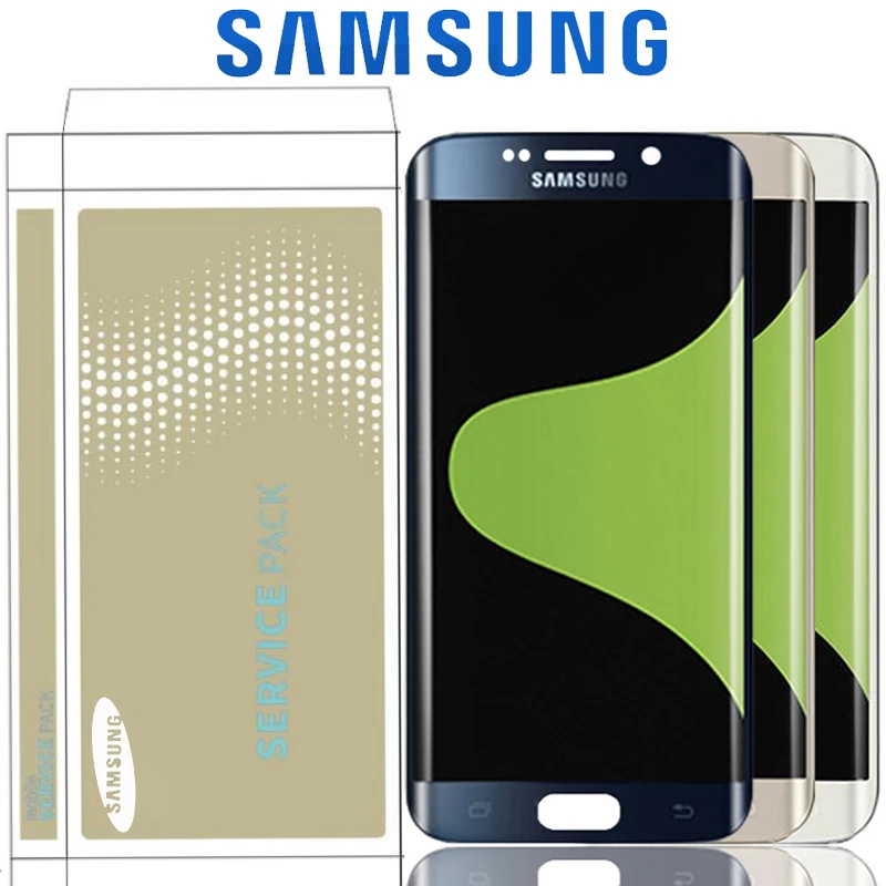 Супер AMOLED для samsung Galaxy S6 Edge G925 G925f G925i ЖК для S6 edge Plus G928 G928F ЖК с сенсорным экраном ремонт