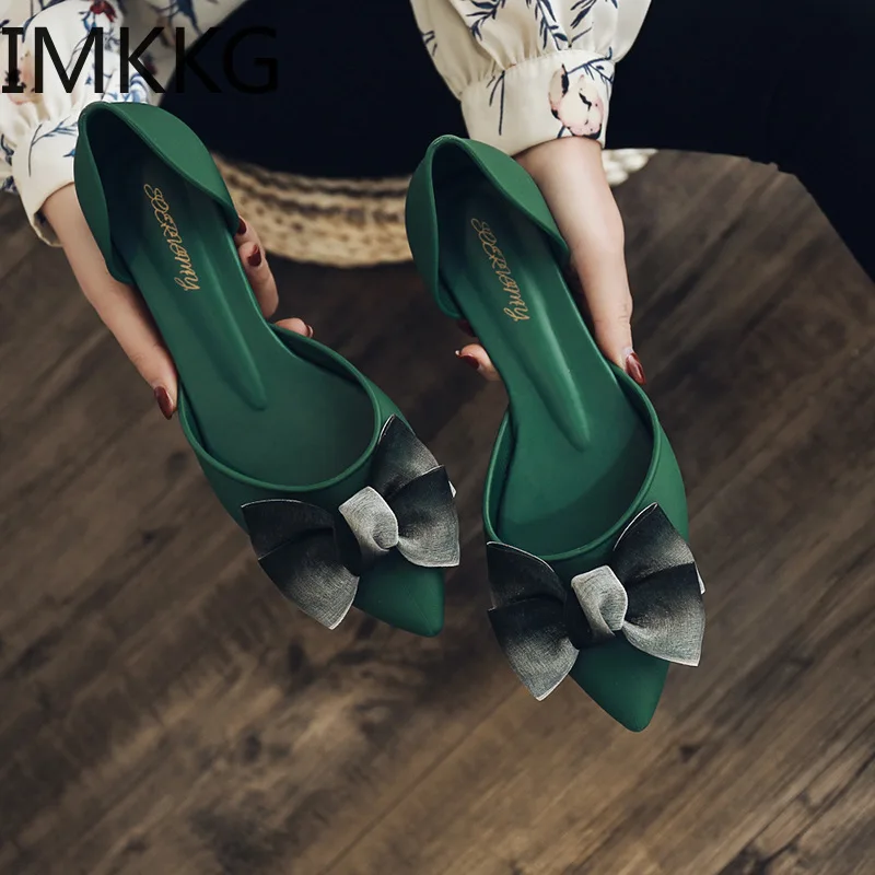 Летние женские босоножки; босоножки с острым носком; женская обувь на квадратном каблуке с бантом; zapatos mujer; F90105