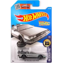 1 64 Hot Wheels Time Machine Metal Cars Back To The Future film car model Classical