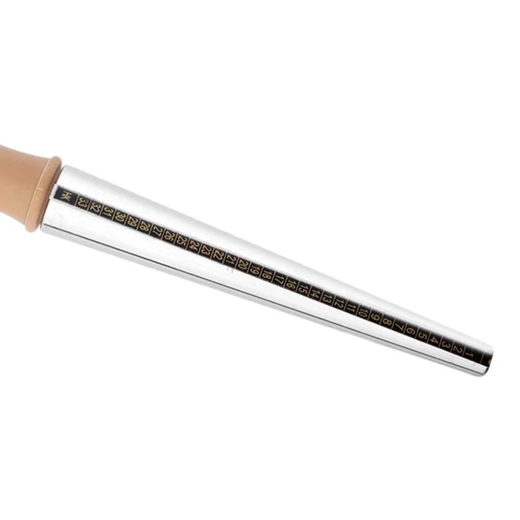 Ring Mandrel Sizer Measuring Stick Metal with Ring Sizer Guage Measuring Stick Jewelry Tools
