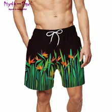 Summer Men Beach Shorts Man Water Swimming Sports Pants Flower 3D Print Surfing Shorts Male Loose Gym Surf Board Trunks Swimsuit