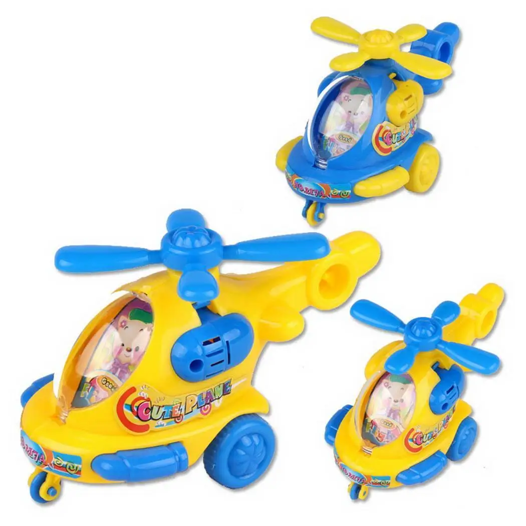 Тянуть детей классический самолет Детские Игрушки Летающий мультфильм игрушки для классической игрушки линия игрушка Олово вертолет Planetoys