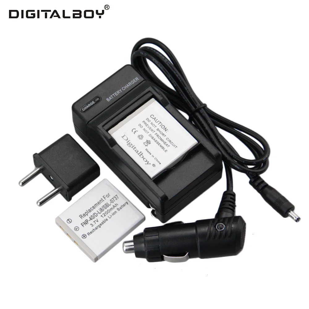 1200mAh 2pcs NP 40 NP 40 NP40 camera Battery+Charger+Car charger+Plug