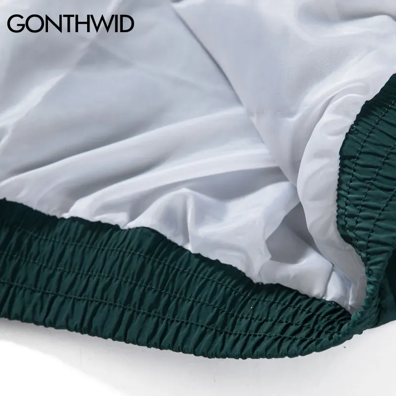 Мужская куртка ветровка GONTHWID винтажная разноцветная на молнии повседневная