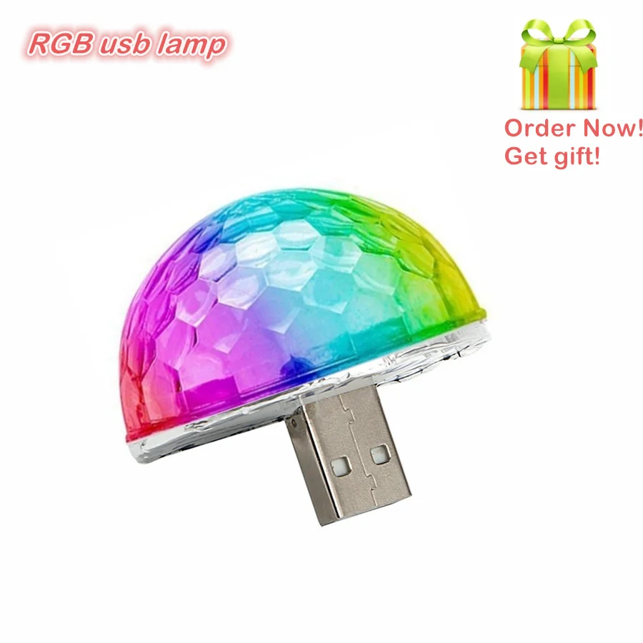 4 Вт Мини USB СВЕТОДИОДНЫЙ сценический светильник DC 5 в портативный светодиодный USB RGB лампа изменение цвета с музыкальным ритмом для рождественской вечеринки KTV бар телефон