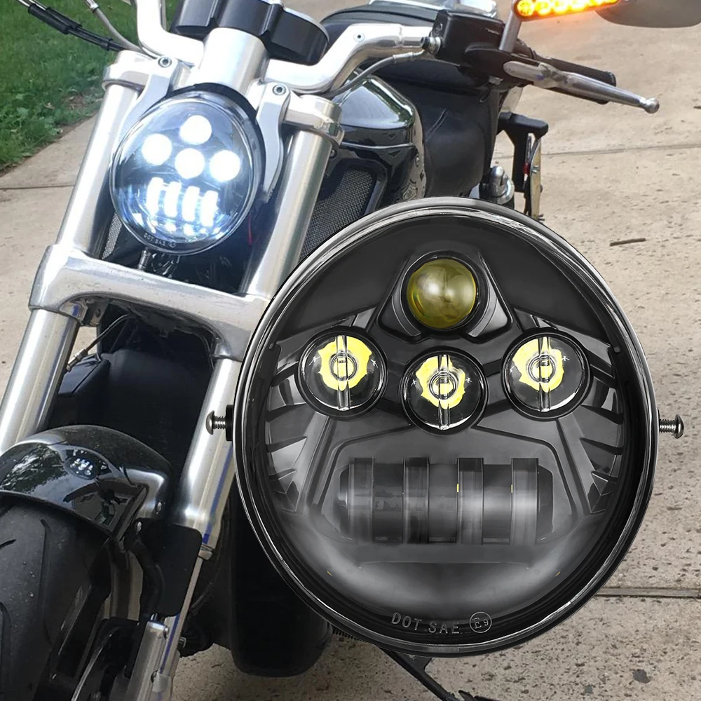 Suparee Wholesale Black 60W LED Headlight For Daymaker Davidson Vrod V