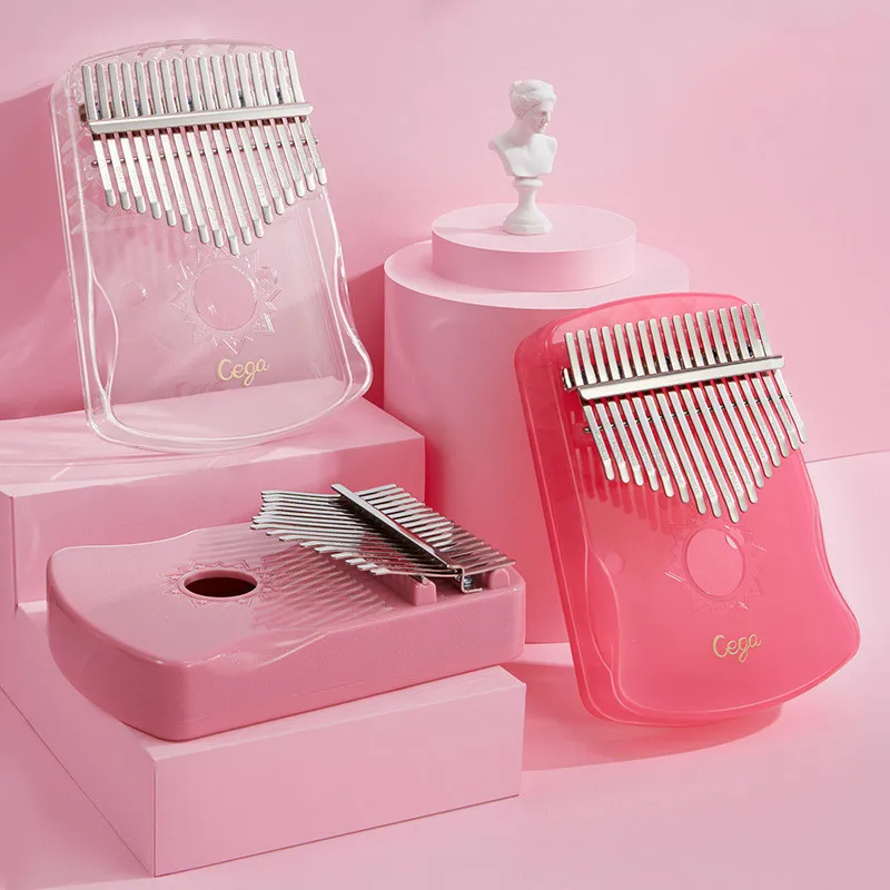

New Design 17 key Kalimba Acrylic Thumb Piano Mbira Transparent Keyboard Instrument with Tuner Hammer + Gig Bag Kimi Calimba