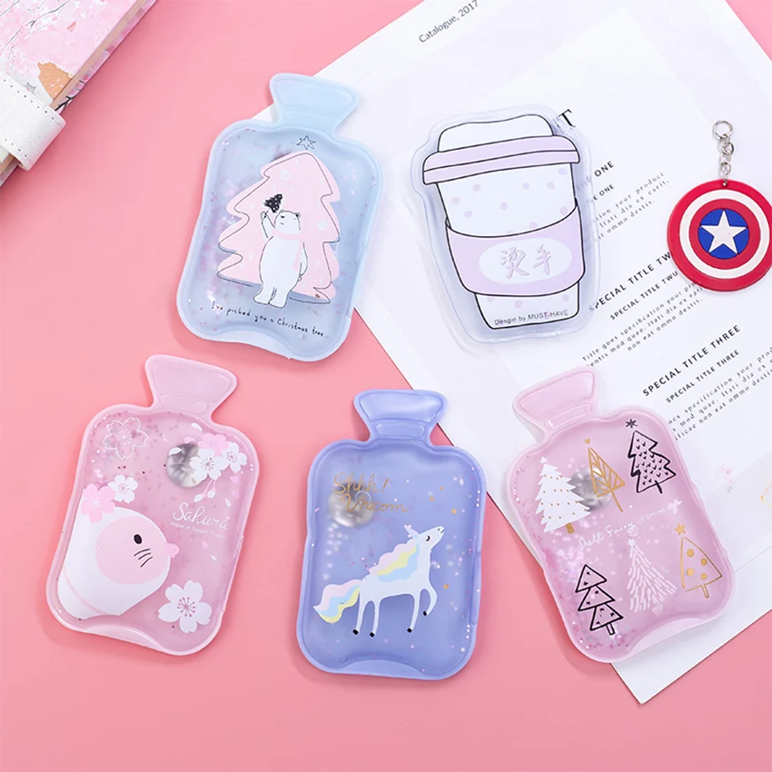 

Gel Hand Warmers Reusable Self-Heating Hot Bag Cute Cartoon Portable Warm Artifact Mini Kawaii Water Bottle for Girls Kids
