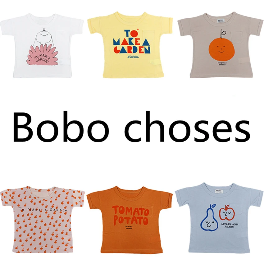 

Pre-sale Bobo C** Summer Cotton Baby Boy Girl Clothes Kid Children Infant Newborn Baby T-shirt Short Sleeve Tees Tops 1-11T