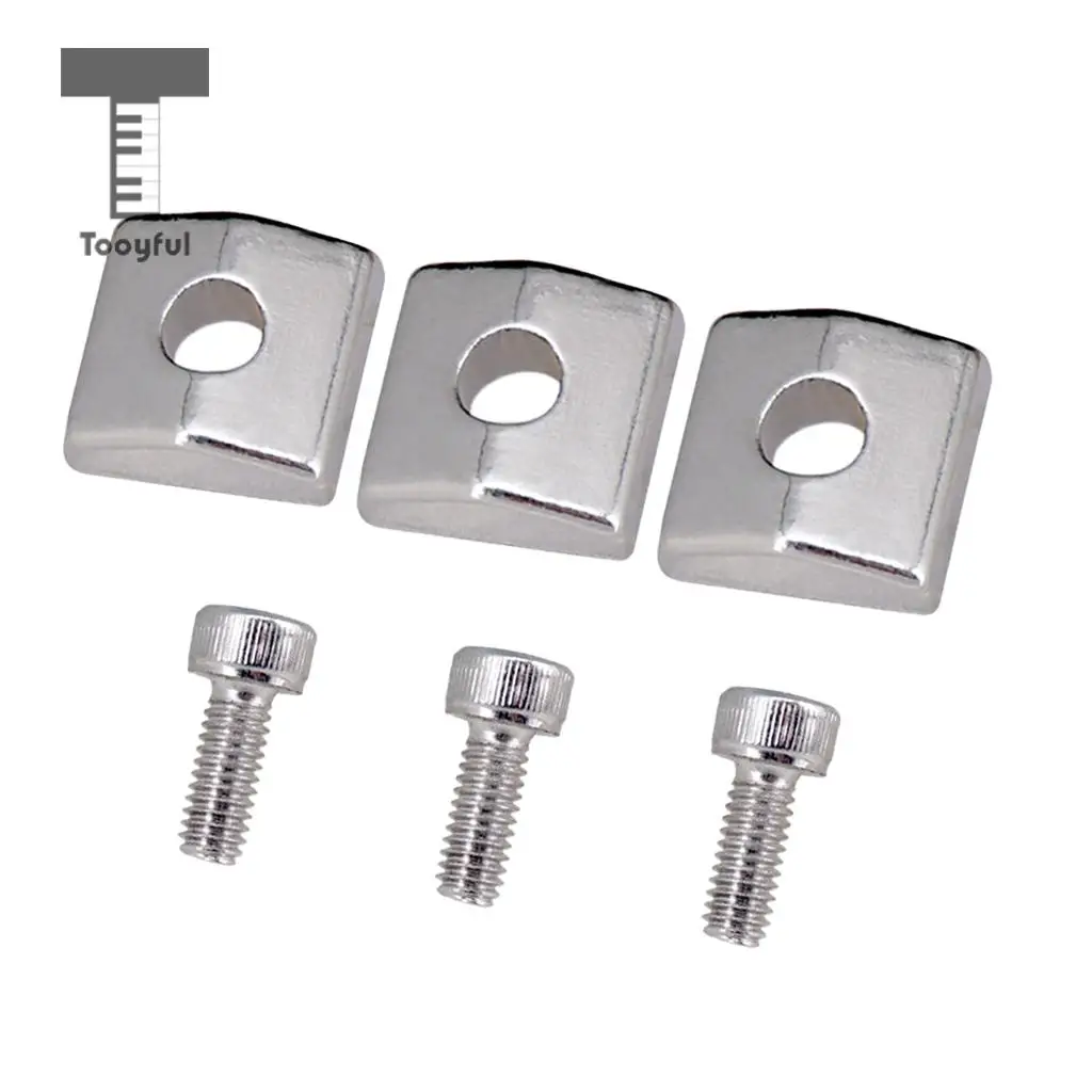 Tooyful 3pcs Guitar Locking Nut Clamp&Screws for Tremolo Bridge Parts