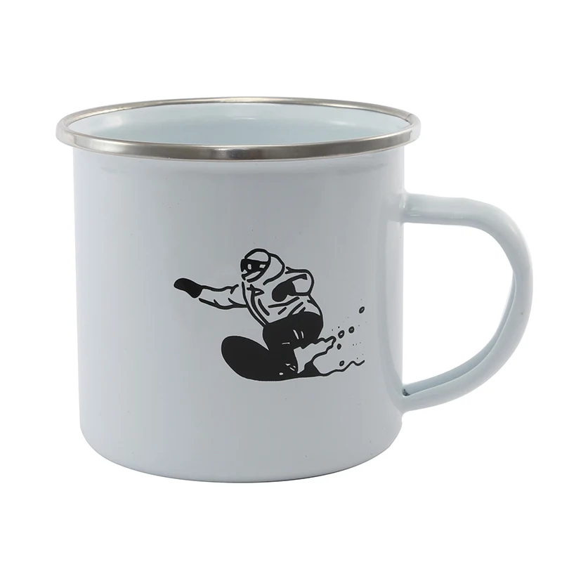 

Snow Skiing Ski Winter Extreme Sport Mug Coffee Milk Enamel Cup Creative DIY Gifts Home Decor Mugs