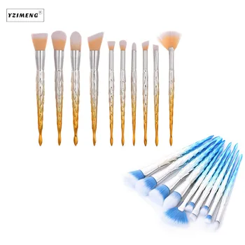 

10Pcs/Set Soft Nylon Hair Foundation Brushes Makeup Brushes Set Blending Make Up Brush Cosmetic Tools Kits Makeup Beauty Brusher