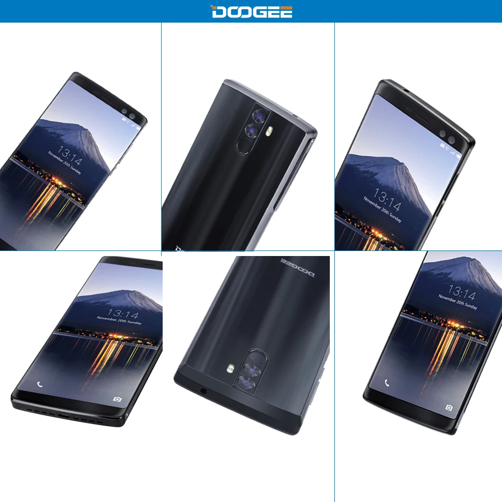 DOOGEE BL12000 Pro 12000mAh смартфон MTK6763T 6,0 ''18: 9 FHD+ безрамочный экран 2,5 ГГц 6 ГБ Оперативная память 64 Гб Встроенная память Quad Камера 16,0+ 13,0 Мп Android 7,1