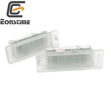 Eoneste 2 peças de luzes de led para placa de licença, 12v 18smd, opel astra f 1992-1998 vauxhall, astra f/calibra astra mk canbus