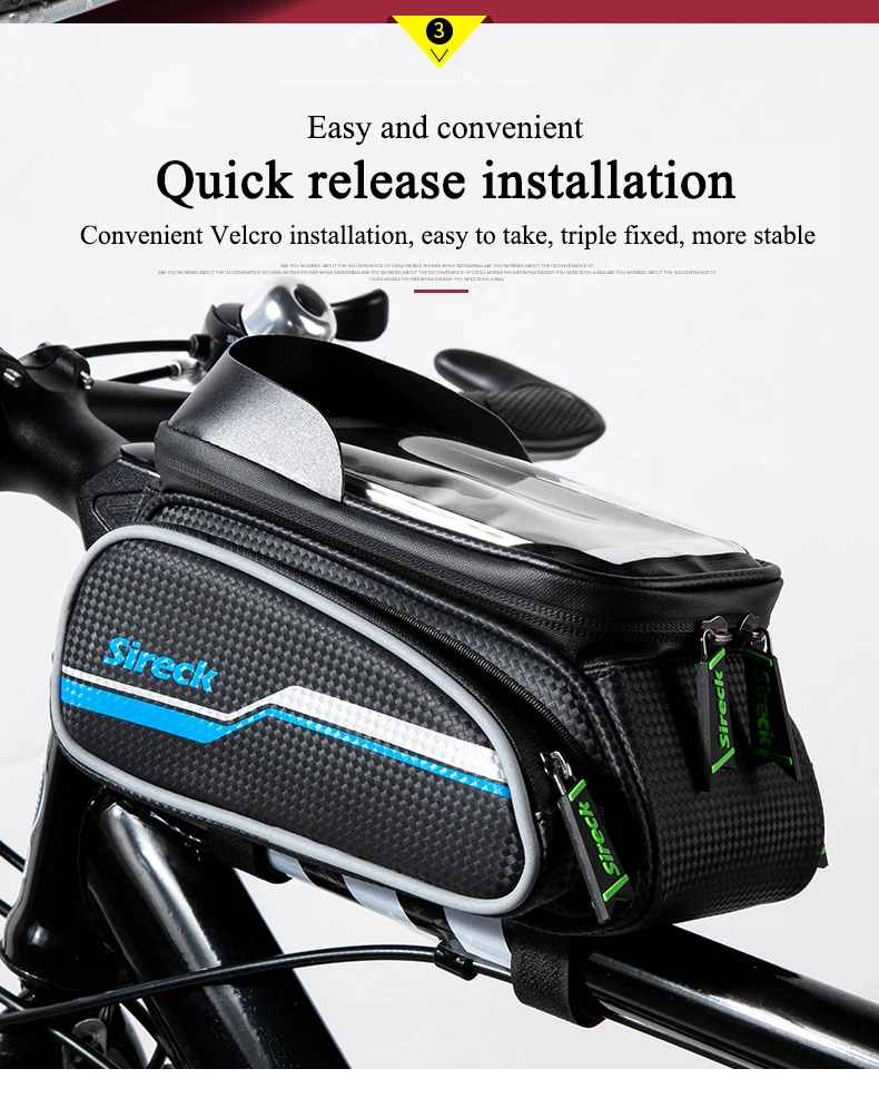 Sireck Топ труба сумка водонепроницаемый Сенсорный Экран велосипедные сумки рамка луч пакет Горная дорога велосипед аксессуары
