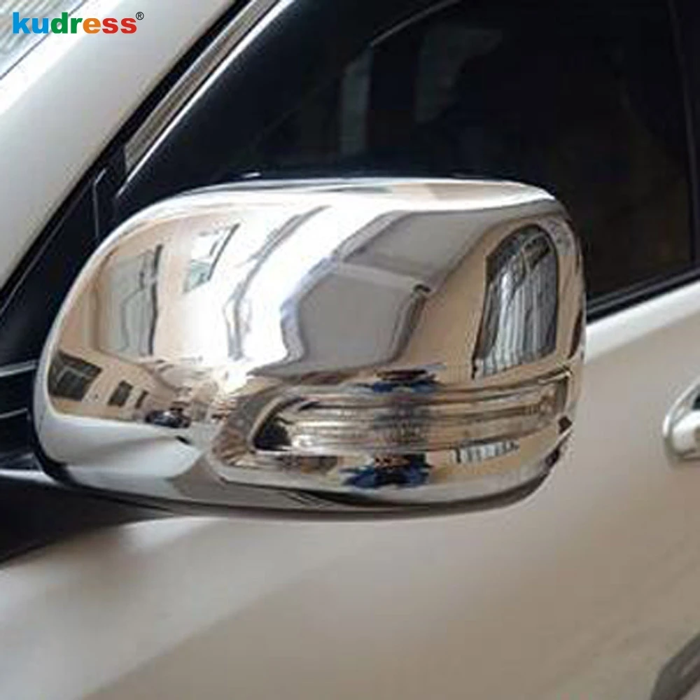 preço Para Toyota 2700 Prado FJ120 J 120 J120 2003 2009 ABS Chrome Tampa de Cobertura Do Espelho Retrovisor LEVOU Transformar a Luz acessórios Do Carro guarnição 2 pcs