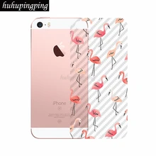 

Luxury Flamingo Printed Drawing Soft Back Film for iPhone SE 5S 5 Anti-Scratch Anti-Fingerprint Carbon Sticker