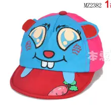 1 шт. милые красочные кролик морковь печати Детские Бейсбол Кепки регулируемый обхват 46 см