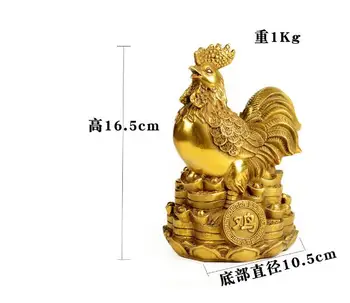 

Pure copper 12 Zodiac lotus mascot chicken home decoration crafts
