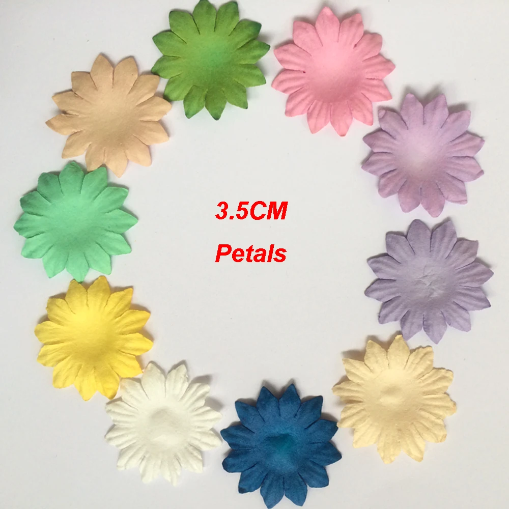 

100pcs/lot 3.5cm paper flowers for scrapbooking-petals
