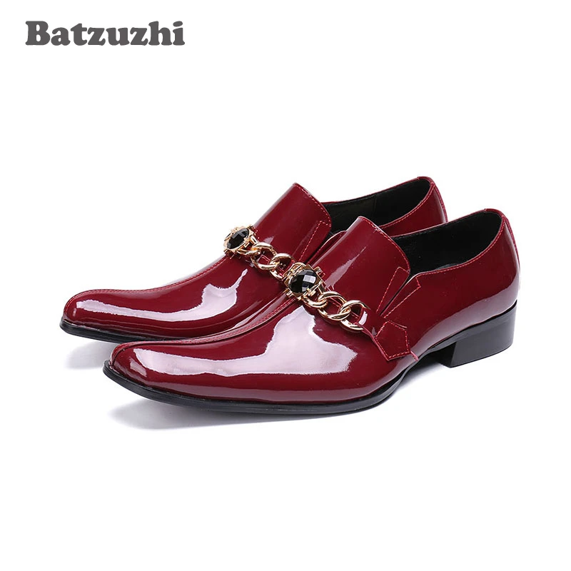 red patent leather dress shoes