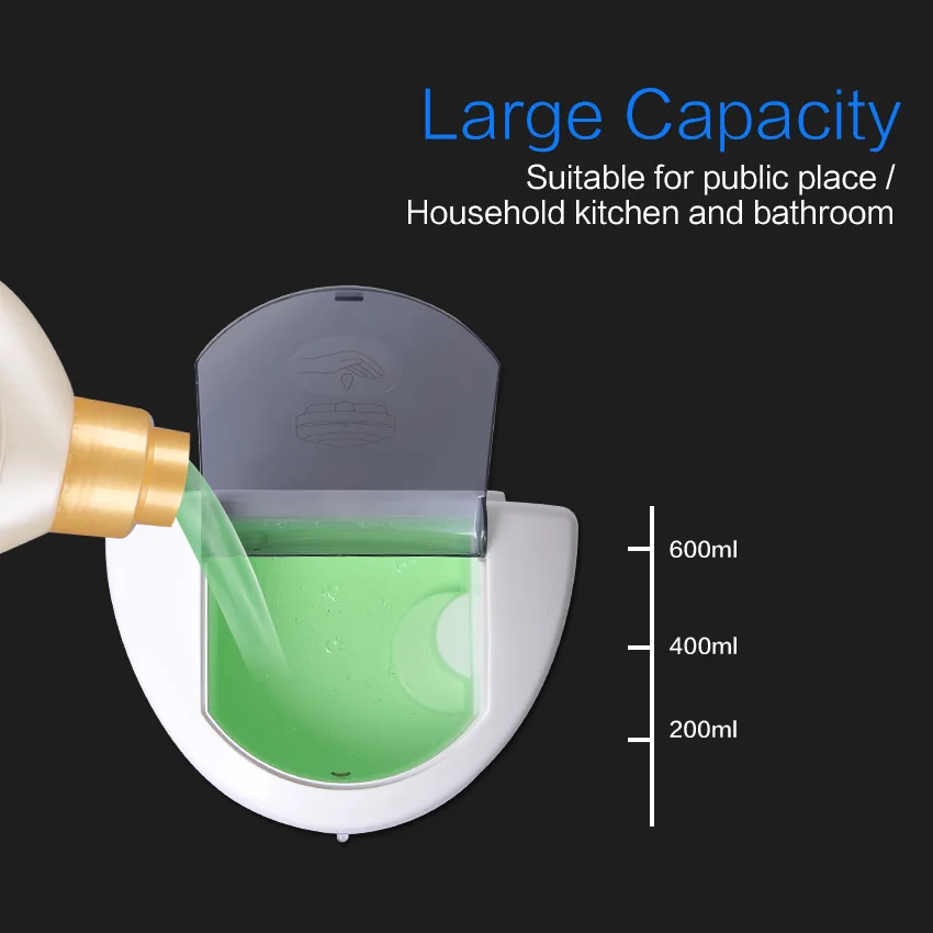 Новейший 600 мл настенный белый автоматический дозатор мыла, аксессуар для ванной комнаты, Бесконтактный дезинфицирующий диспенсер для мыла