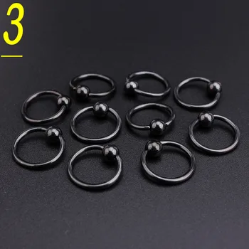 

100pcs/set Black Stainless Steel Ear Taper And Plug Tetching Flesh Tunnel Ear Gauges Stretcher Expander Body Piercing Jewelry