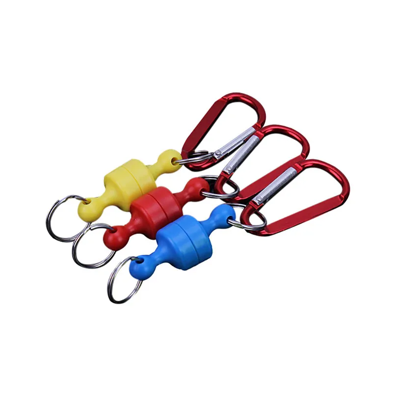 Climbing Holder Carabiner Flying Fish Solid Magnetic Buckle Landing Net Release Holder Carabiner Tackle stainless steel #3j25 (5)