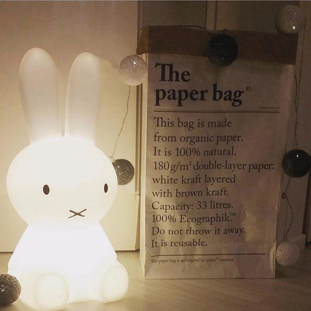

30CM Rabbit Led Night Light Dimmable for Children Baby Kids Gift Animal Cartoon Decorative Lamp Bedside Bedroom Living Room
