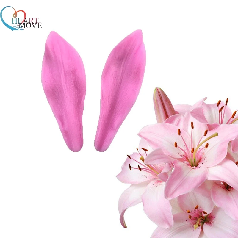 HEARTMOVE Lily Flower Petal Design Fondant Cake Molds Chocolate Mold Mould Kitchen Baking Sugarcraft Decoration Tool 11.8*2cm